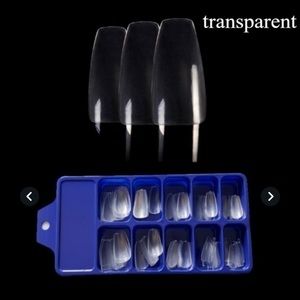 80PCS Fake Coffin Nails & 9PCS Nail Glue